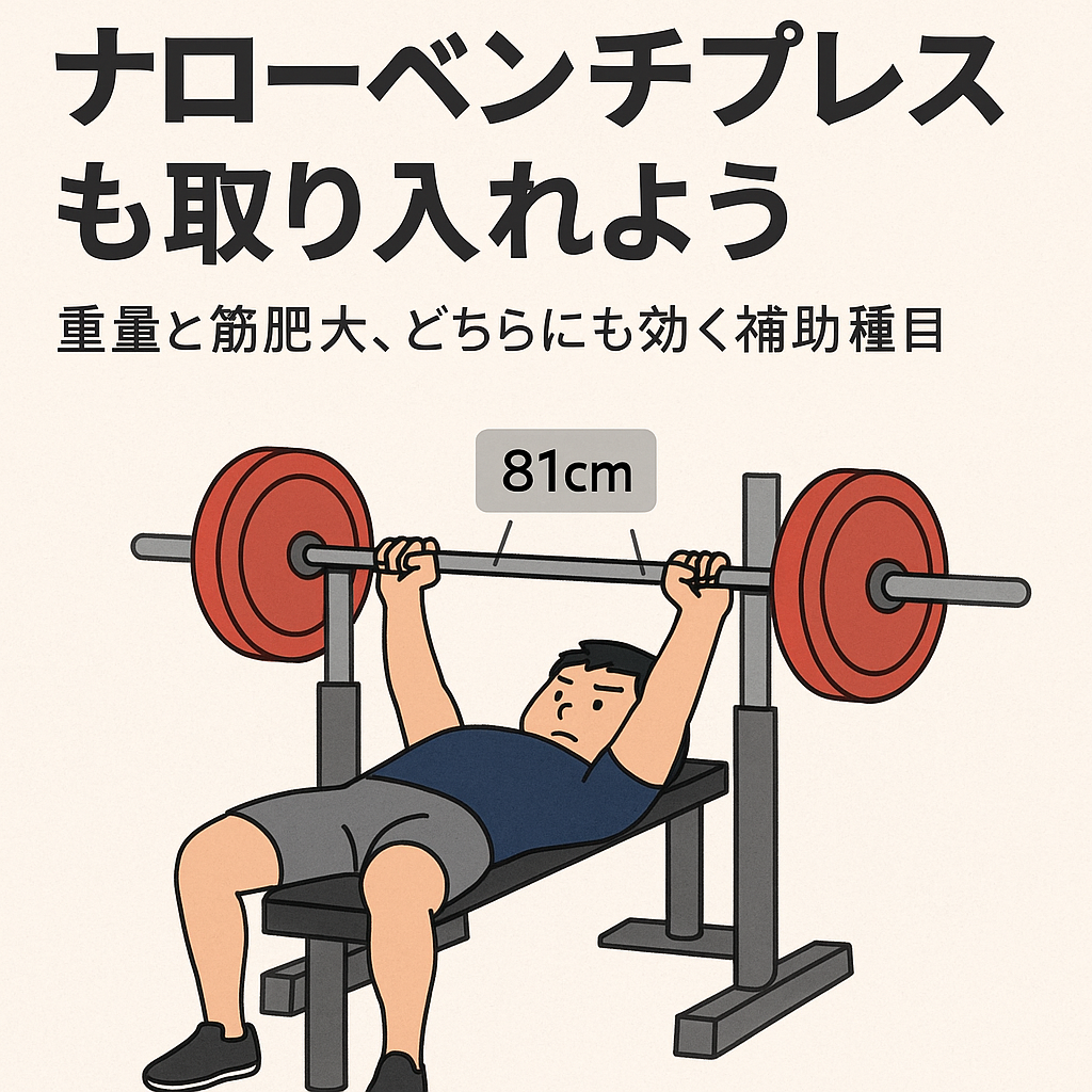 ナローベンチプレスも取り入れよう｜重量と筋肥大、どちらにも効く補助種目